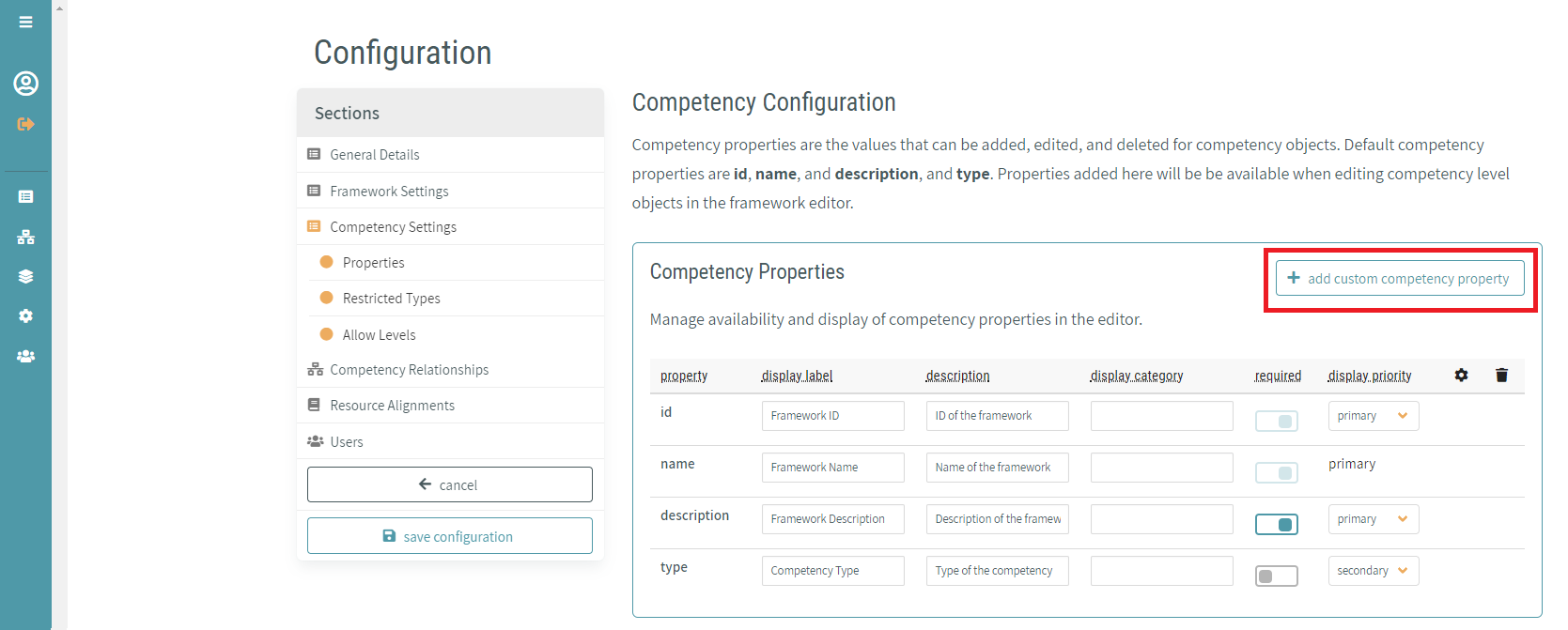 Add Custom Competency Property