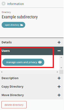 Directory Management - Directory Information Users