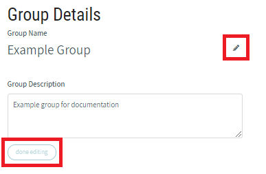 Edit Group Details