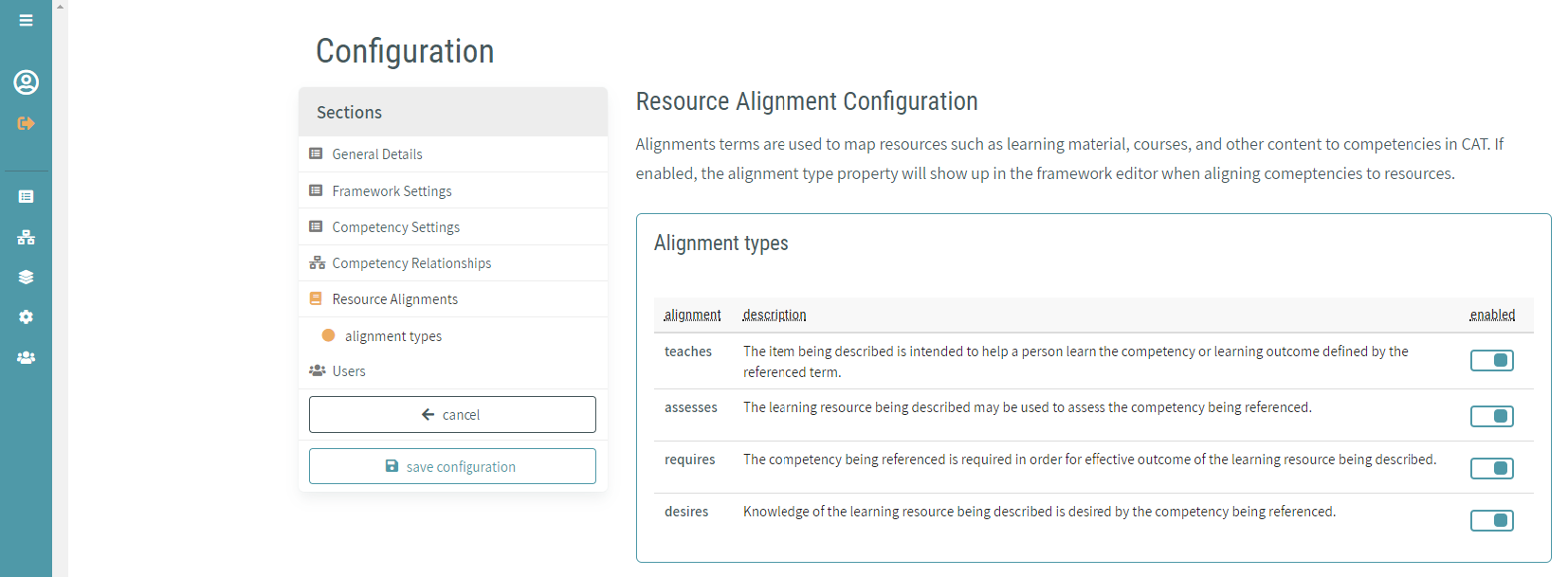 Resource Alignemnt Configuration